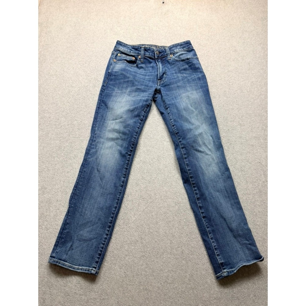 American Eagle Mens Slim Straight Jeans Medium Wash Denim Blue Size 28x30